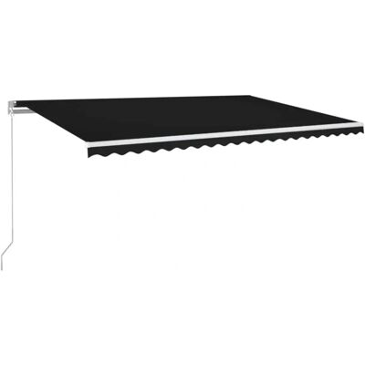 vidaXL Manual Retractable Awning 500x350 cm Anthracite - Awning vidaXL Manual Retractable Awning 500x350 cm Anthracite - Awning