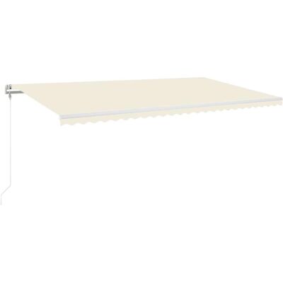 vidaXL Toldó Retrátil Automático - 600x350cm - Creme vidaXL Toldó Retrátil Automático - 600x350cm - Creme
