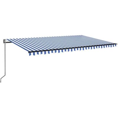 vidaXL Markise 500x350 cm Blau Weiß - Retractable Awning vidaXL Markise 500x350 cm Blau Weiß - Retractable Awning
