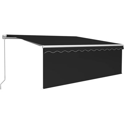 vidaXL Ręczna wysuwana markiza 4x3m Antracyt - Markizy vidaXL Ręczna wysuwana markiza 4x3m Antracyt - Markizy