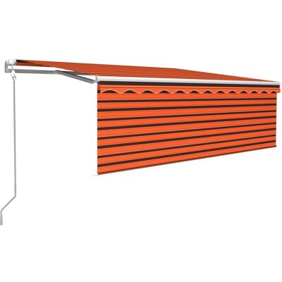 BD Ausziehmarkise 4x3m - Orange und Braun - UV & Wasserfest BD Ausziehmarkise 4x3m - Orange und Braun - UV & Wasserfest