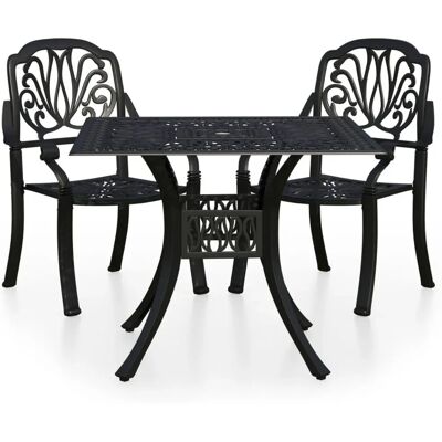 vidaXL Outdoormöbel-Set - Schwarz - Garten Terrasse vidaXL Outdoormöbel-Set - Schwarz - Garten Terrasse
