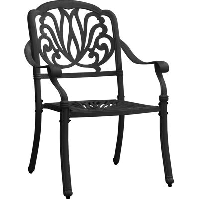 vidaXL Schwarz Gussaluminium Bistro-Set - Gartenmöbel vidaXL Schwarz Gussaluminium Bistro-Set - Gartenmöbel