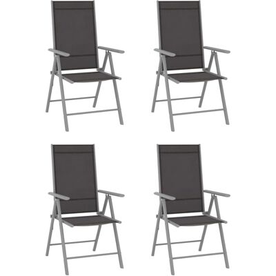 vidaXL Gartentisch- und Stuhlset - Aluminium, Textilene vidaXL Gartentisch- und Stuhlset - Aluminium, Textilene