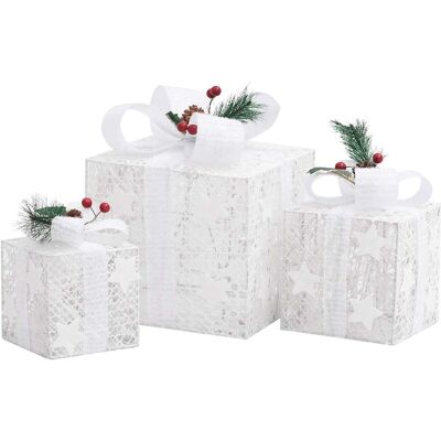 vidaXL 3 Boîtes Cadeaux de Noël Décoratives Blanches - Boîtes Cadeaux - Publicité vidaXL 3 Boîtes Cadeaux de Noël Décoratives Blanches - Boîtes Cadeaux - Publicité