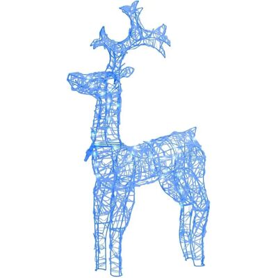 vidaXL Rendier Kerstversiering - 90 LEDs Acryl Tuindecoratie vidaXL Rendier Kerstversiering - 90 LEDs Acryl Tuindecoratie