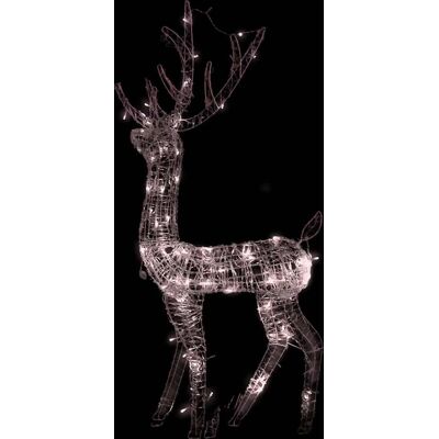 vidaXL Acryl Rentier Weihnachtsdeko 120cm Warmweiß vidaXL Acryl Rentier Weihnachtsdeko 120cm Warmweiß