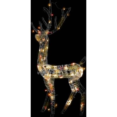 Décoration de renne en acrylique vidaXL - 140 LEDs 120cm - Décoration de Noël colorée - Publicité Décoration de renne en acrylique vidaXL - 140 LEDs 120cm - Décoration de Noël colorée - Publicité