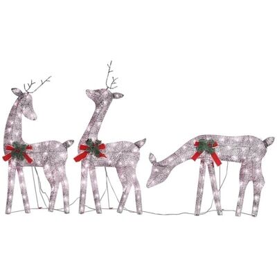vidaXL Weihnachts Rentierfamilie - Große Goldene Warmweiße Beleuchtete Gruppe vidaXL Weihnachts Rentierfamilie - Große Goldene Warmweiße Beleuchtete Gruppe