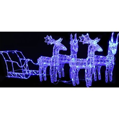 Décoration de Noël Renne et Traîneau vidaXL - 280x28x55cm - Publicité Décoration de Noël Renne et Traîneau vidaXL - 280x28x55cm - Publicité