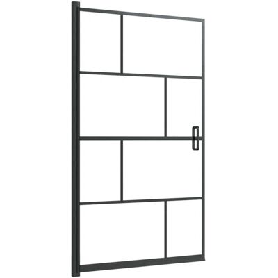 vidaXL Schwarzer ESG Duschkabine - 80x140 cm Badezimmer Dusche vidaXL Schwarzer ESG Duschkabine - 80x140 cm Badezimmer Dusche