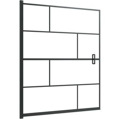 vidaXL Czarna ESG Kabina prysznicowa 116x140 cm vidaXL Czarna ESG Kabina prysznicowa 116x140 cm