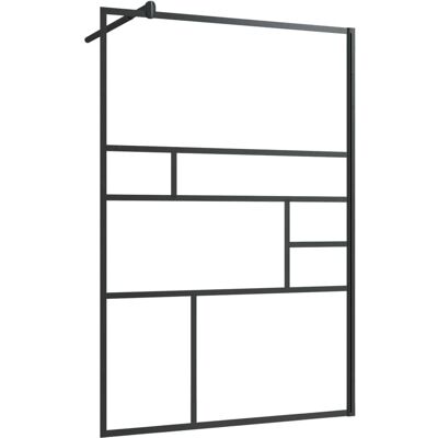 vidaXL Schwarze Walk-in-Duschwand mit klarem ESG-Glas - Duschtyp vidaXL Schwarze Walk-in-Duschwand mit klarem ESG-Glas - Duschtyp
