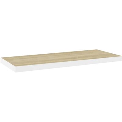 vidaXL Étagère Murale Flottante Chêne et Blanc - Étagère - Publicité vidaXL Étagère Murale Flottante Chêne et Blanc - Étagère - Publicité