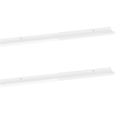 vidaXL 2x Wandregale Hochglanz Weiß 100x9x3 cm - Wandregale vidaXL 2x Wandregale Hochglanz Weiß 100x9x3 cm - Wandregale