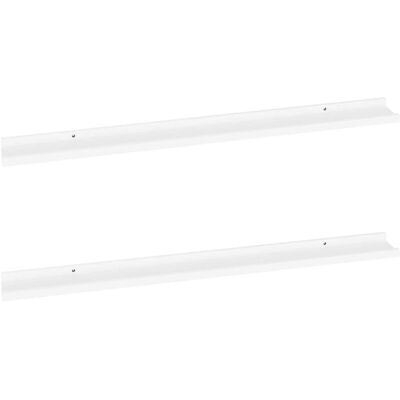 vidaXL 2 Væghylder Hvide 100x9x3 cm - Væghylder vidaXL 2 Væghylder Hvide 100x9x3 cm - Væghylder