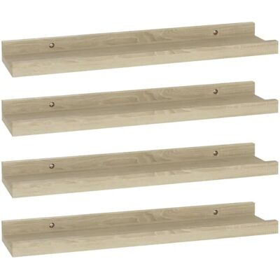 vidaXL 4 Wandregale Sonoma Eiche 40x9x3 cm - Wandregale vidaXL 4 Wandregale Sonoma Eiche 40x9x3 cm - Wandregale