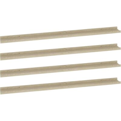 vidaXL Væghylder 4 stk Sonoma Oak 115x9x3 cm - Væghylder vidaXL Væghylder 4 stk Sonoma Oak 115x9x3 cm - Væghylder