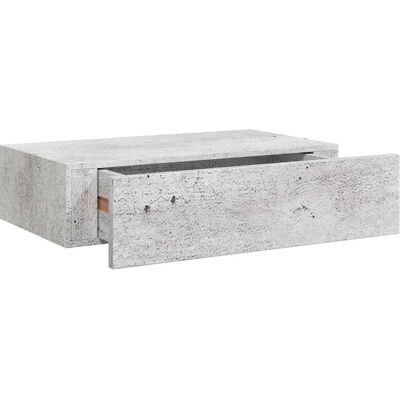 vidaXL Wandmontiertes Schubladenschrank Beton Grau MDF - Wandregal mit Schublade vidaXL Wandmontiertes Schubladenschrank Beton Grau MDF - Wandregal mit Schublade
