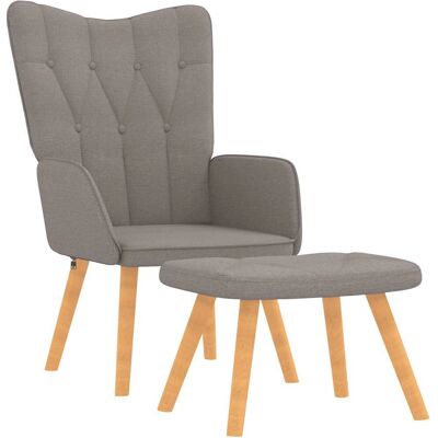 Fauteuil d'Accent VidaXL - Taupe gris, Design moderne, Tissu doux - Publicité Fauteuil d'Accent VidaXL - Taupe gris, Design moderne, Tissu doux - Publicité