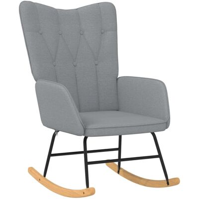 vidaXL 97973 Leichtgraue Stoff-Glastisch vidaXL 97973 Leichtgraue Stoff-Glastisch
