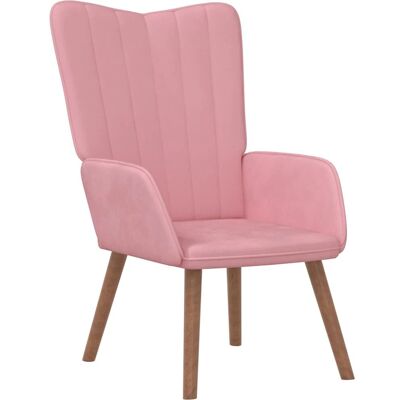 VidaXL 327659 Fauteuil en velours rose - Fauteuil d'accent - Publicité VidaXL 327659 Fauteuil en velours rose - Fauteuil d'accent - Publicité