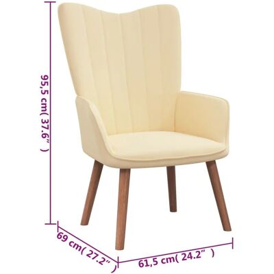 Fauteuil vidaXL - Velours, Structure en acier, Pieds en bois - Mobilier de relaxation - Publicité Fauteuil vidaXL - Velours, Structure en acier, Pieds en bois - Mobilier de relaxation - Publicité