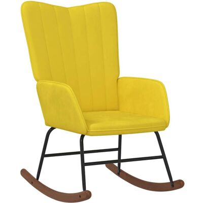 vidaXL 327750 Samt-Metall-Gelbe Schaukelstuhl vidaXL 327750 Samt-Metall-Gelbe Schaukelstuhl