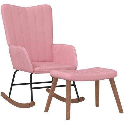 VidaXL Schaukelstuhl - Pink Samt Komfort VidaXL Schaukelstuhl - Pink Samt Komfort
