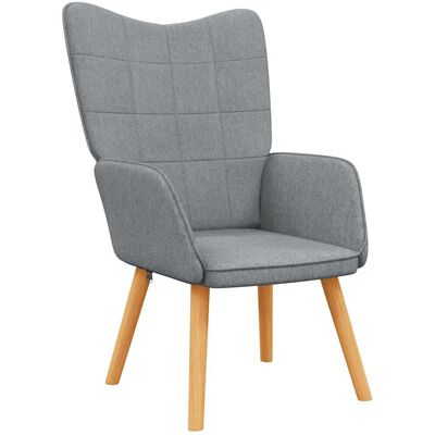 vidaXL 114069 Fauteuil relax en tissu gris clair - Fauteuil - Publicité vidaXL 114069 Fauteuil relax en tissu gris clair - Fauteuil - Publicité