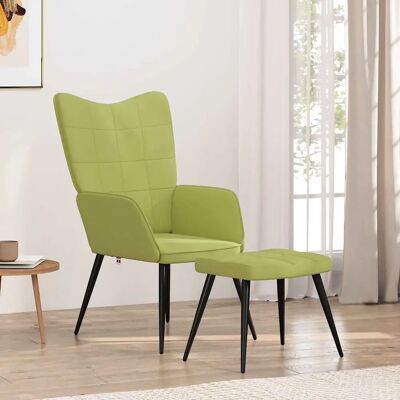 vidaXL Relaxsessel mit Hocker - Grün vidaXL Relaxsessel mit Hocker - Grün