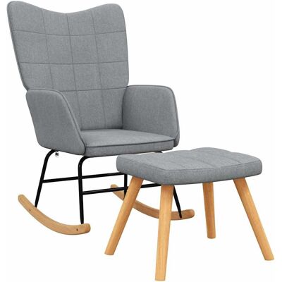 Sedia a dondolo grigia VidaXL - Seduta moderna ed ergonomica Sedia a dondolo grigia VidaXL - Seduta moderna ed ergonomica