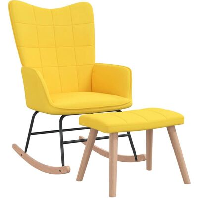 VidaXL Schaukelstuhl - Moderner Chic, Weiche Stoffpolsterung, Stabil Gleitbewegung - Schaukelstuhl VidaXL Schaukelstuhl - Moderner Chic, Weiche Stoffpolsterung, Stabil Gleitbewegung - Schaukelstuhl
