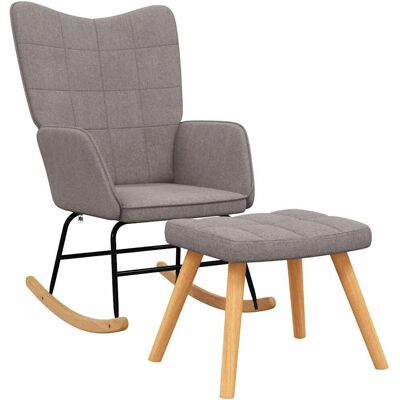 vidaXL Schommelstoel - Elegant Modern Ontwerp - Stabiele Houten Basis vidaXL Schommelstoel - Elegant Modern Ontwerp - Stabiele Houten Basis