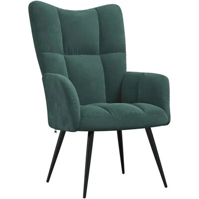 HomeRelax Fauteuil en Velours Vert Foncé - Relax Chair - Publicité HomeRelax Fauteuil en Velours Vert Foncé - Relax Chair - Publicité