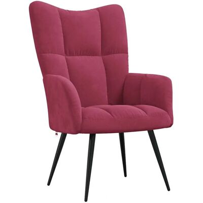 Chaise d'accent VidaXL - Velours Rouge Bordeaux - Design Moderne - Publicité Chaise d'accent VidaXL - Velours Rouge Bordeaux - Design Moderne - Publicité