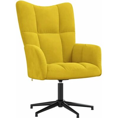 Chaise d'appoint VidaXL - Velours Jaune Moutarde - Pivotante - 62x68x91cm - Publicité Chaise d'appoint VidaXL - Velours Jaune Moutarde - Pivotante - 62x68x91cm - Publicité