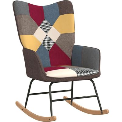 vidaXL 328191 Schaukelstuhl - Patchwork Stoff - Mehrfarbig - Schaukelstuhl vidaXL 328191 Schaukelstuhl - Patchwork Stoff - Mehrfarbig - Schaukelstuhl