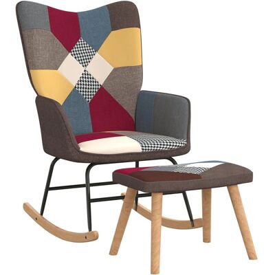 VidaXL Schaukelstuhl - Patchwork elegant - Bequem & langlebig VidaXL Schaukelstuhl - Patchwork elegant - Bequem & langlebig