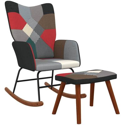VidaXL 328204 Schaukelstuhl mit Hocker - Schaukelstuhl VidaXL 328204 Schaukelstuhl mit Hocker - Schaukelstuhl