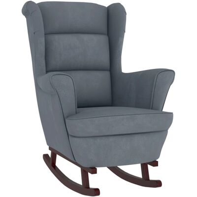 Silla mecedora vidaXL - Gris oscuro - Diseño elegante Silla mecedora vidaXL - Gris oscuro - Diseño elegante