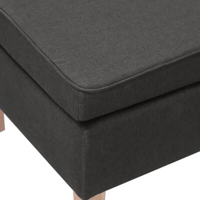 vidaXL Hocker mit Holzfüßen Dunkelgraues Stoff - Hocker vidaXL Hocker mit Holzfüßen Dunkelgraues Stoff - Hocker