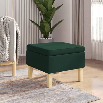 Vidaxl Dunkelgrüner Holzbein Hocker - Hocker Vidaxl Dunkelgrüner Holzbein Hocker - Hocker