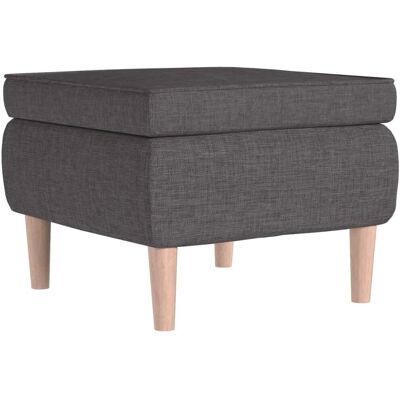Tabouret vidaXL avec pieds en bois en tissu gris foncé - Tabouret - Publicité Tabouret vidaXL avec pieds en bois en tissu gris foncé - Tabouret - Publicité