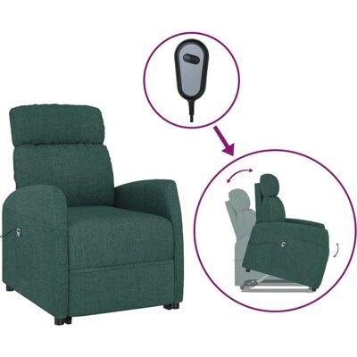 vidaXL Relaxsessel Dunkelgrün Stoff - Relaxsessel vidaXL Relaxsessel Dunkelgrün Stoff - Relaxsessel