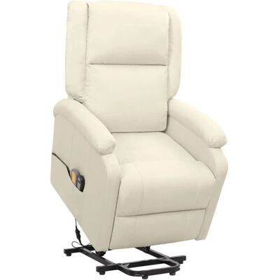 VidaXL Elektrisk Massage Stol - Vibration, Justerbar, Creme VidaXL Elektrisk Massage Stol - Vibration, Justerbar, Creme