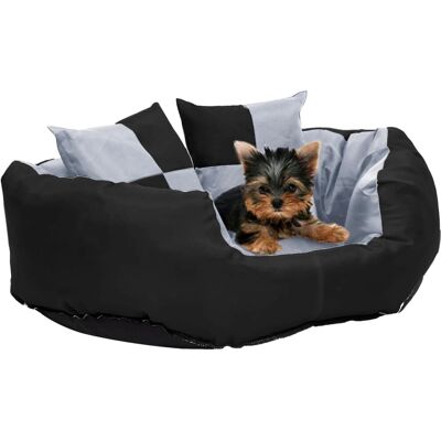 vidaXL Wendbarer & Waschbarer Hundekissen - Haustiermatratze Grau Schwarz vidaXL Wendbarer & Waschbarer Hundekissen - Haustiermatratze Grau Schwarz
