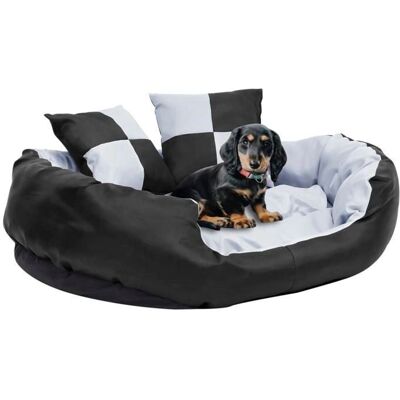 vidaXL Hundekissen Grau Schwarz 85x70x20cm - Hundematratze vidaXL Hundekissen Grau Schwarz 85x70x20cm - Hundematratze