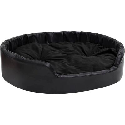 vidaXL Hundeseng Sort 99x89x21 cm Plys og Kunstlæder - Hundeseng vidaXL Hundeseng Sort 99x89x21 cm Plys og Kunstlæder - Hundeseng