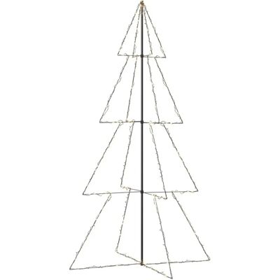 vidaXL Biały choinka stożkowa 360 LED 143x250 cm - Choinka vidaXL Biały choinka stożkowa 360 LED 143x250 cm - Choinka